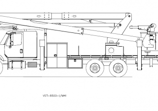 आर्टिकुलेटिंग बूम लिफ्ट ट्रेलर माउंटेड आर्टिकुलेटिंग बूम लिफ्ट Versalift VST-8500-MHI