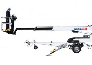 टेलीस्कोपिक बूम लिफ्ट ट्रेलर माउंटेड टेलीस्कोपिक बूम लिफ्ट Dino Lift Dino 135T