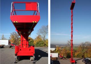 सिज़र लिफ्ट व्हील्ड सिज़र लिफ्ट PB PB S275-14ES 4x4