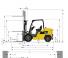 Caterpillar DP55N आयाम और आकार