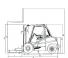 Linde H 50 D आयाम और आकार