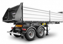 डंप ट्रेलर / टिपर सेमी ट्रेलर Schwarzmüller 2-axle 3-way tipper semitrailer - building site - reinforced