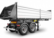 डंप ट्रेलर / टिपर सेमी ट्रेलर Schwarzmüller 2-axle 3-way tipper semitrailer - building site