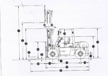 डीजल फोर्कलिफ्ट TCM FD 80 Z 8
