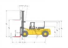 डीजल फोर्कलिफ्ट Hyster H 25.00 F
