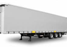 कर्टन साइड / टार्पॉलिन सेमी ट्रेलर Schwarzmüller 3-axle large-scale sliding tarpaulin platform semitrailer - combined transport