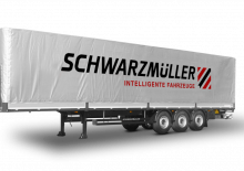 कर्टन साइड / टार्पॉलिन सेमी ट्रेलर Schwarzmüller 3-axle sliding tarpaulin platform semitrailer - coil - combined transport