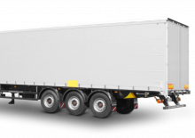 कर्टन साइड / टार्पॉलिन सेमी ट्रेलर Schwarzmüller 3-axle sliding tarpaulin platform semitrailer - combined transport