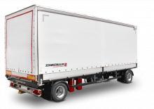 कर्टन साइड / टार्पॉलिन ट्रेलर Schwarzmüller 2-axle jumbo sliding tarpaulin platform trailer