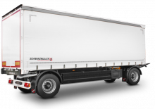 कर्टन साइड / टार्पॉलिन ट्रेलर Schwarzmüller 2-axle sliding tarpaulin platform trailer