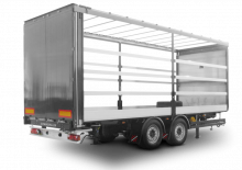 कर्टन साइड / टार्पॉलिन ट्रेलर Schwarzmüller Centre-axle sliding tarpaulin platform trailer