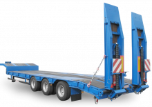 लोबेड और स्टेप डेक सेमी ट्रेलर Schwarzmüller 3-axle low loader semitrailer with offset platform