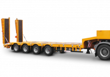 लोबेड और स्टेप डेक सेमी ट्रेलर Schwarzmüller 4-axle low loader semitrailer with offset platform - reinforced - extendible