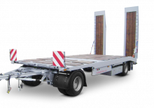 लोबेड ट्रेलर Schwarzmüller 2-axle low loader trailer with straight platform