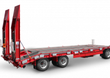 लोबेड ट्रेलर Schwarzmüller 3-axle low loader trailer with straight platform