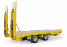 लोबेड ट्रेलर Schwarzmüller Centre-axle low loader trailer with straight platform