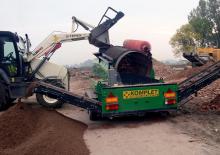ड्रम के साथ मोबाइल स्क्रीनिंग प्लांट Komplet DS 1020