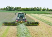 मोवर कॉम्बिनेशन - कंडीशनर के साथ डिस्क Krone EasyCut B 1000 CV Collect 