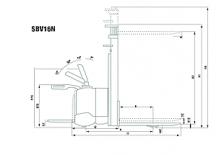 पैलेट स्टेकर स्टैंड अप राइडर प्लेटफॉर्म Mitsubishi SBV 12 NI