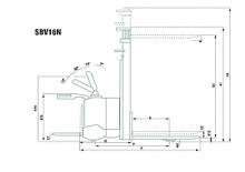 पैलेट स्टेकर स्टैंड अप राइडर प्लेटफॉर्म Mitsubishi SBV 12 NS