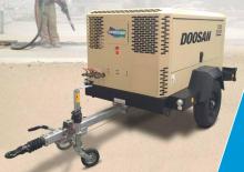 पोर्टेबल एयर कंप्रेसर - डीजल, इलेक्ट्रिक, गैसोलीन Doosan 7/125