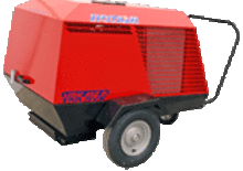 पोर्टेबल एयर कंप्रेसर - डीजल, इलेक्ट्रिक, गैसोलीन Rotair VRK 185 D 