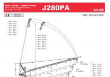 टावर क्रेन - लफिंग बूम - टॉप-स्लीविंग Jaso J280PA24.2R
