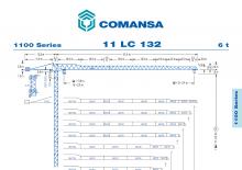 टावर क्रेन - ट्रॉली बूम - टॉप-स्लीविंग Comansa 11LC132