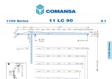 टावर क्रेन - ट्रॉली बूम - टॉप-स्लीविंग Comansa 11LC90