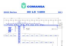 टावर क्रेन - ट्रॉली बूम - टॉप-स्लीविंग Comansa 30LC1450