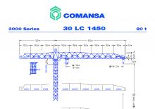 टावर क्रेन - ट्रॉली बूम - टॉप-स्लीविंग Comansa 30LC1450