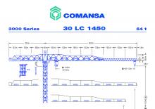 टावर क्रेन - ट्रॉली बूम - टॉप-स्लीविंग Comansa 30LC1450