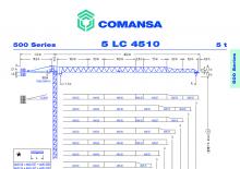 टावर क्रेन - ट्रॉली बूम - टॉप-स्लीविंग Comansa 5LC4510
