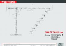 टावर क्रेन - ट्रॉली बूम - टॉप-स्लीविंग Wolffkran 6031.8 clear