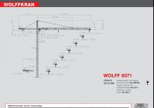 टावर क्रेन - ट्रॉली बूम - टॉप-स्लीविंग Wolffkran 6071 cross