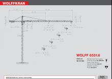टावर क्रेन - ट्रॉली बूम - टॉप-स्लीविंग Wolffkran 6531.6 cross