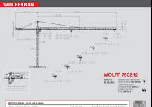 टावर क्रेन - ट्रॉली बूम - टॉप-स्लीविंग Wolffkran 7532.12 cross