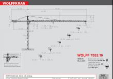 टावर क्रेन - ट्रॉली बूम - टॉप-स्लीविंग Wolffkran 7532.16 cross