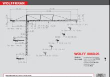टावर क्रेन - ट्रॉली बूम - टॉप-स्लीविंग Wolffkran 8060.25 cross
