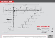 टावर क्रेन - ट्रॉली बूम - टॉप-स्लीविंग Wolffkran 8060.50 cross