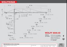 टावर क्रेन - ट्रॉली बूम - टॉप-स्लीविंग Wolffkran 8540.40 cross