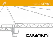 टावर क्रेन - ट्रॉली बूम - टॉप-स्लीविंग Raimondi MR 183-B