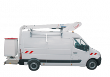 ट्रक माउंटेड टेलीस्कोपिक बूम लिफ्ट France Elévateur 121 FT