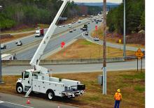 ट्रक माउंटेड टेलीस्कोपिक बूम लिफ्ट Altec ALB42P