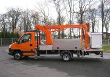 ट्रक माउंटेड टेलीस्कोपिक बूम लिफ्ट Blumenbecker - Hubmeister® HM 14 TK