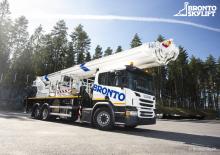 ट्रक माउंटेड टेलीस्कोपिक बूम लिफ्ट Bronto Skylift S 56 XR