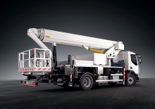 ट्रक माउंटेड टेलीस्कोपिक बूम लिफ्ट Bronto Skylift S35EM