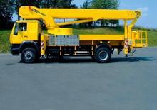 ट्रक माउंटेड टेलीस्कोपिक बूम लिफ्ट Bison-Palfinger TKA 43/18 /KS