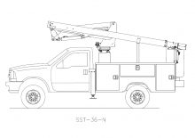 ट्रेलर माउंटेड आर्टिकुलेटिंग बूम लिफ्ट Versalift SST-36-N