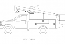 ट्रेलर माउंटेड आर्टिकुलेटिंग बूम लिफ्ट Versalift SST-37-ENH
